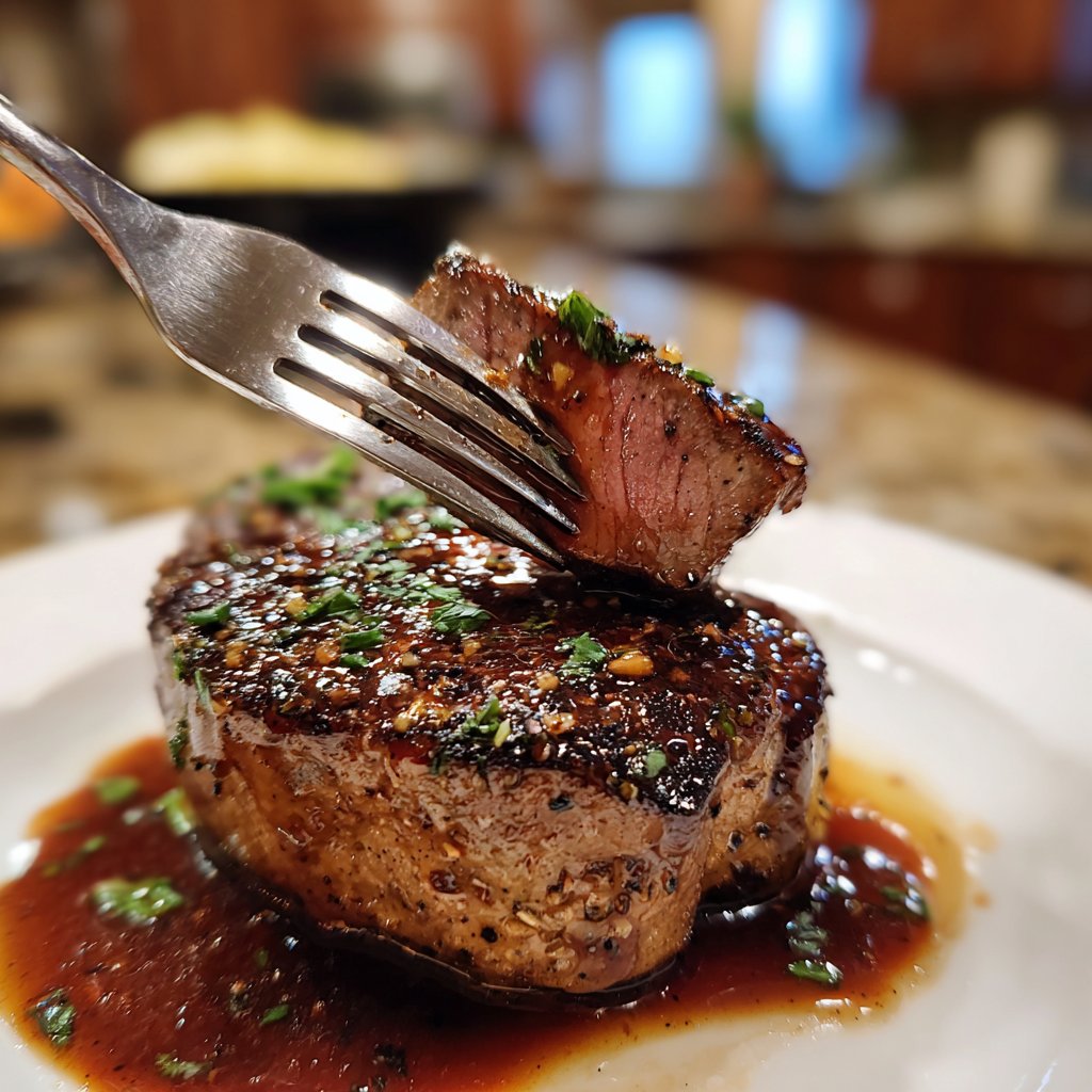 Romantic Filet Mignon with Red Wine Sauce