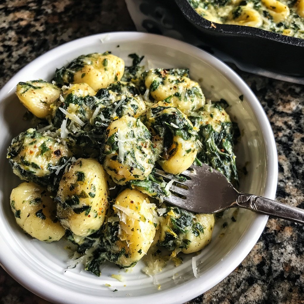 Spinach Ricotta Gnocchi with Lemon Zest