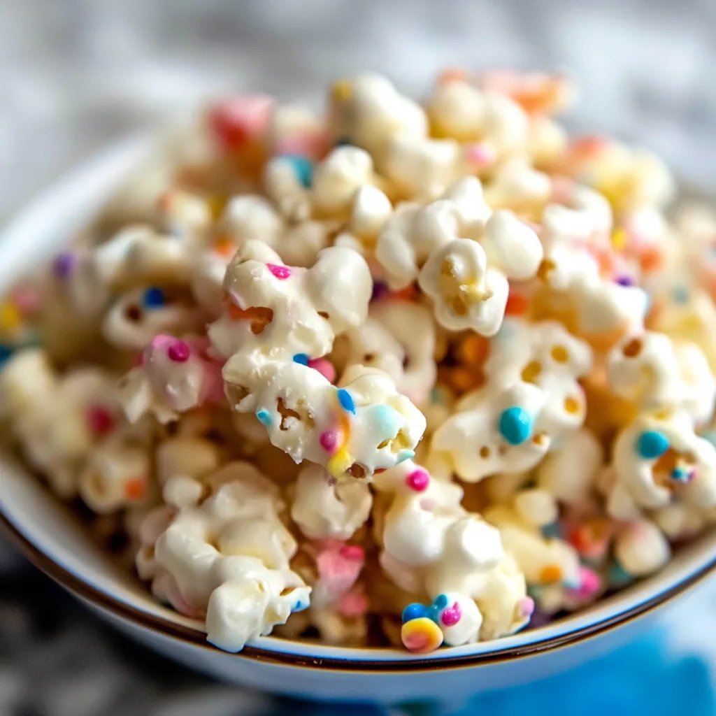 Homemade Funfetti Marshmallow Popcorn Treats