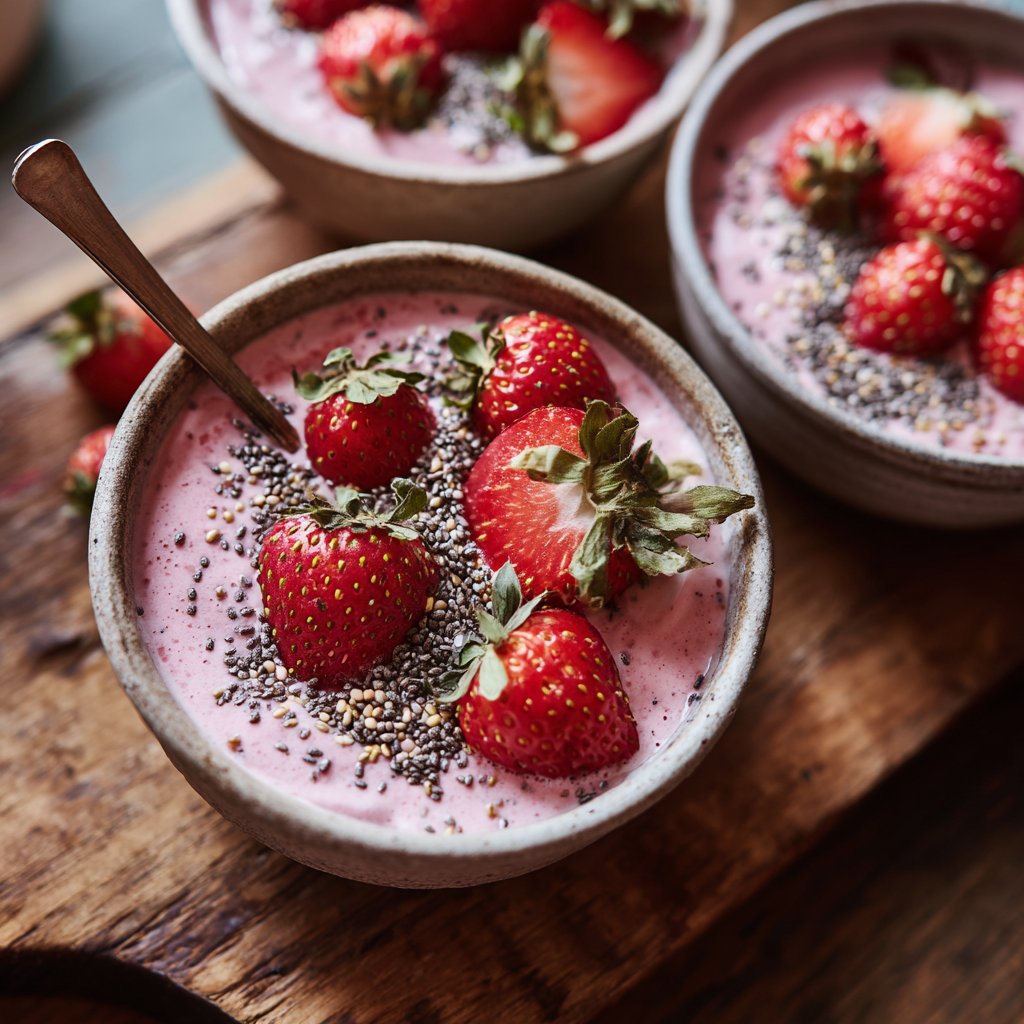 Strawberry Yogurt Chia Bowls