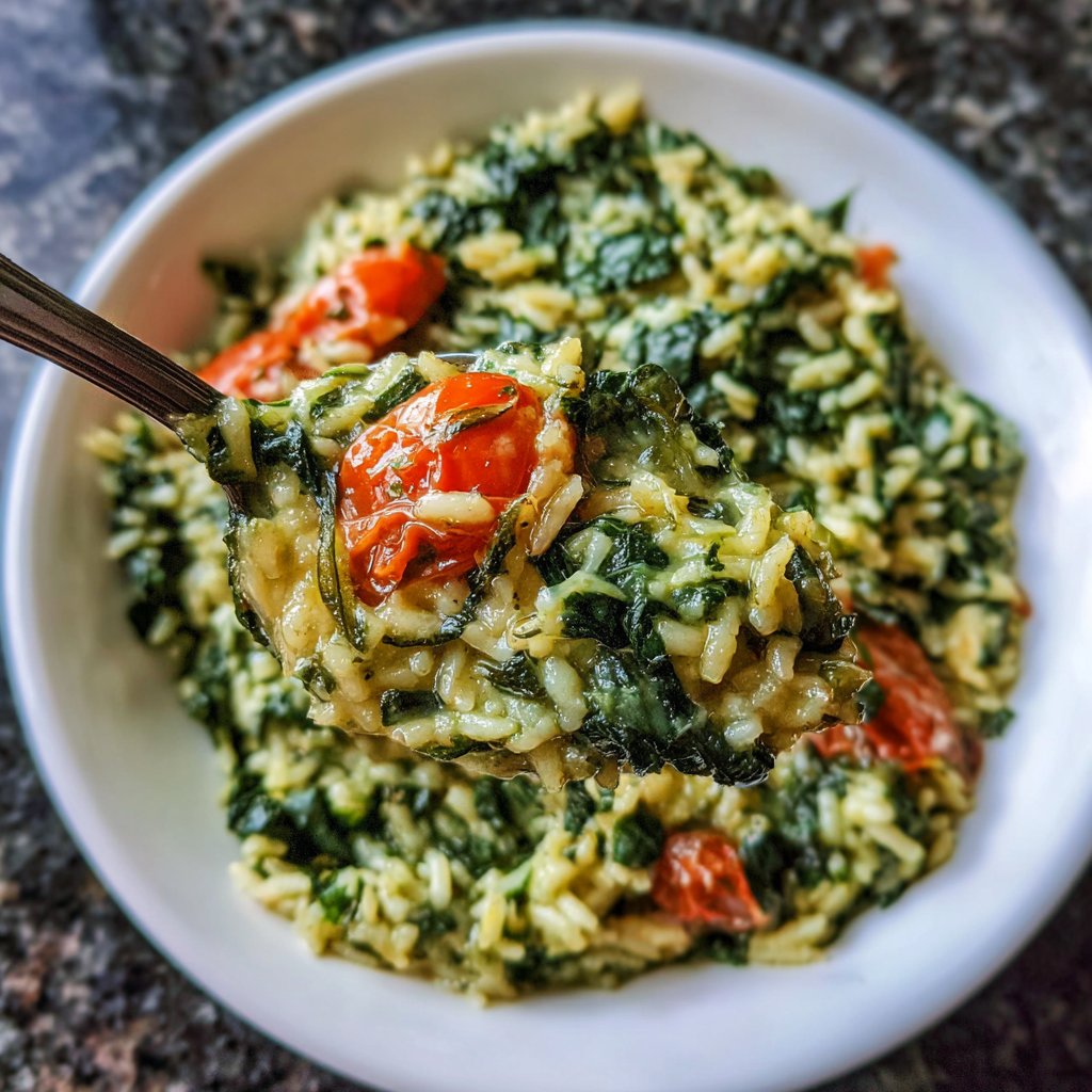 Creamy Spinach Tomato Rice