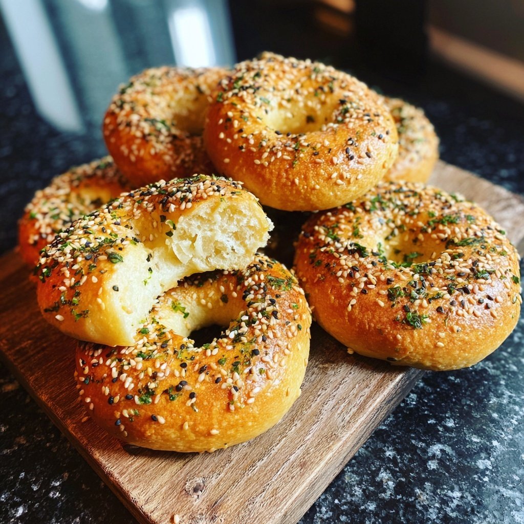 Soft Bagels Made With Greek Yogurt
