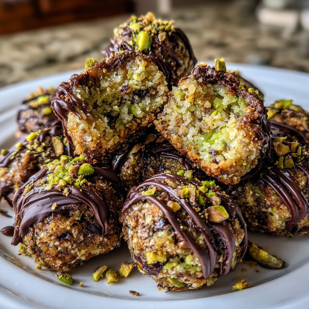 Chocolate Pistachio Coconut Bites