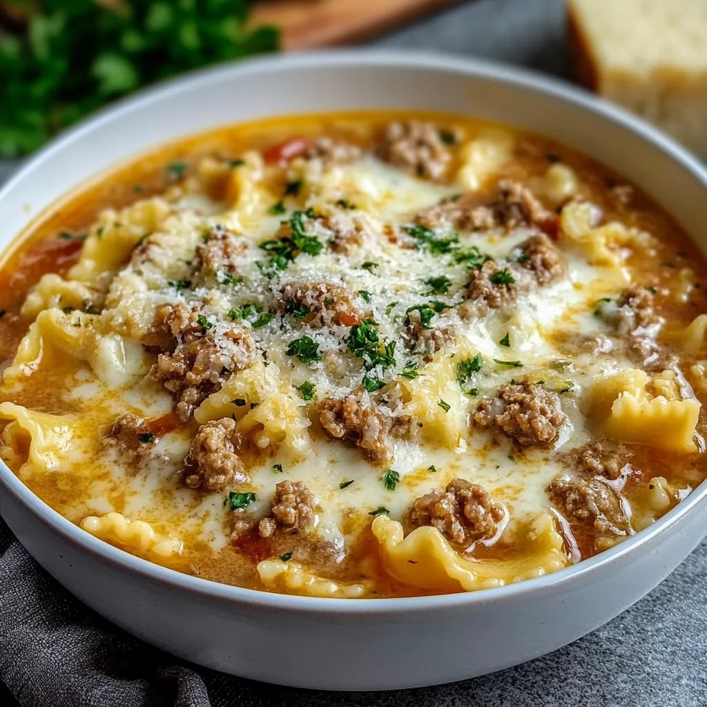 Alfredo Lasagna Soup