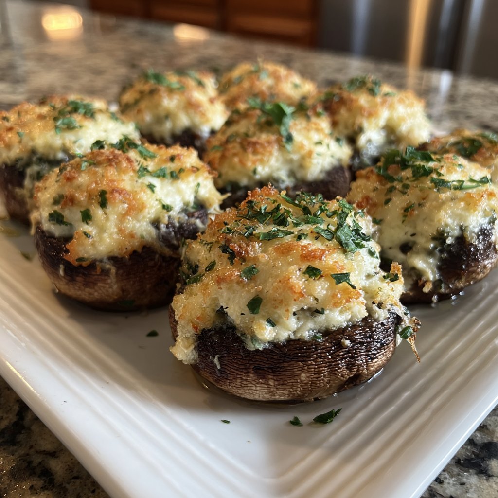 Super Bowl Food Stuffed Mushrooms