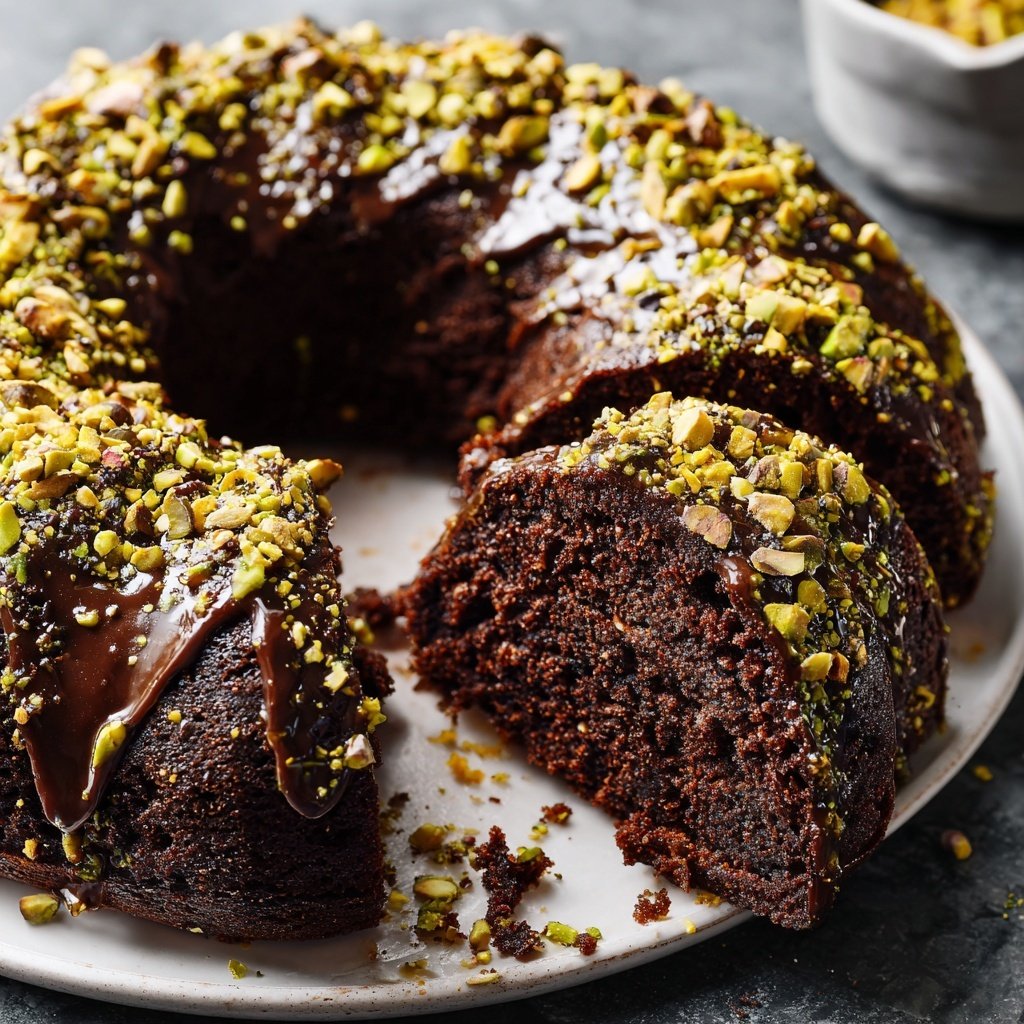 Chocolate Orange Pistachio Snack Cake
