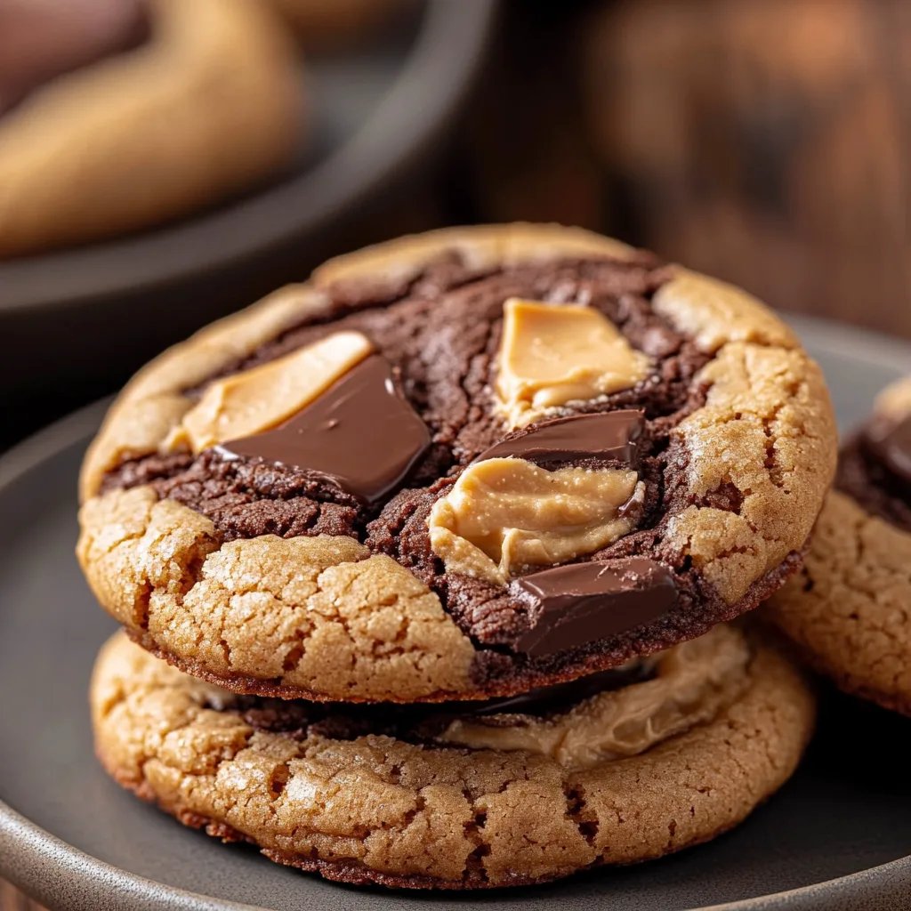 Amazing Chocolate Peanut Butter Swirl Cookies