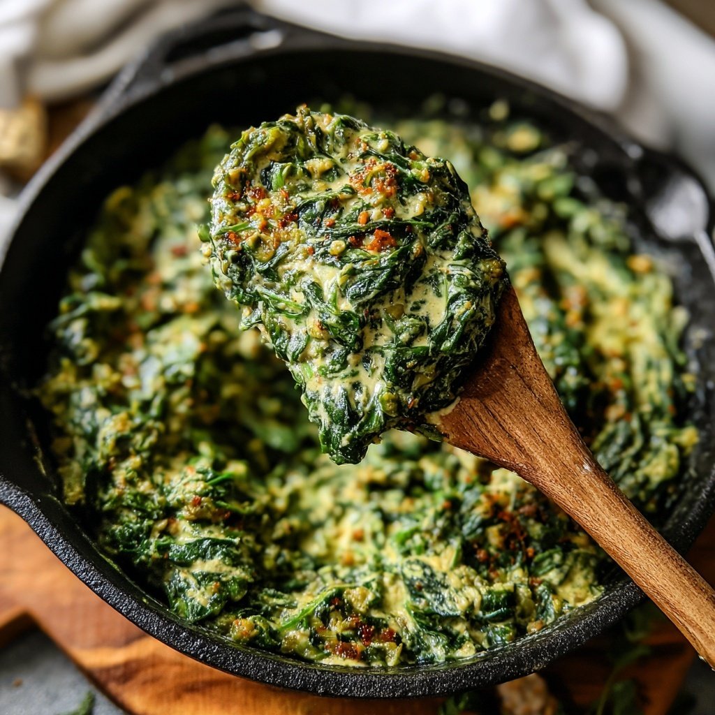 Creamy Spinach Garlic Lentils