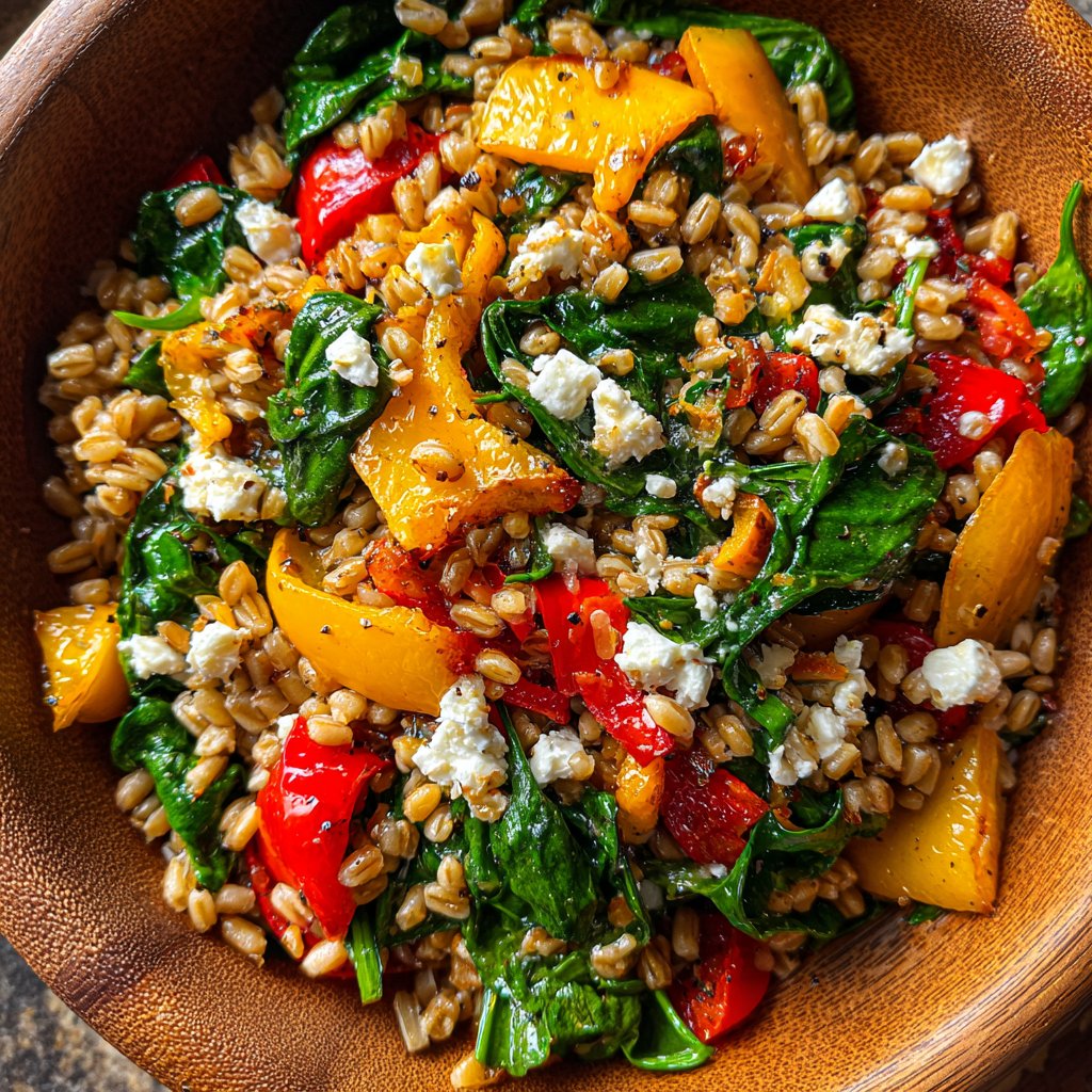 Healthy Lunch Farro Salad