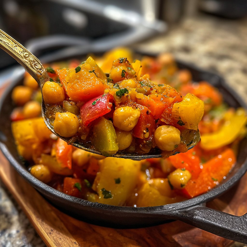 Healthy Crockpot Chickpea Tagine