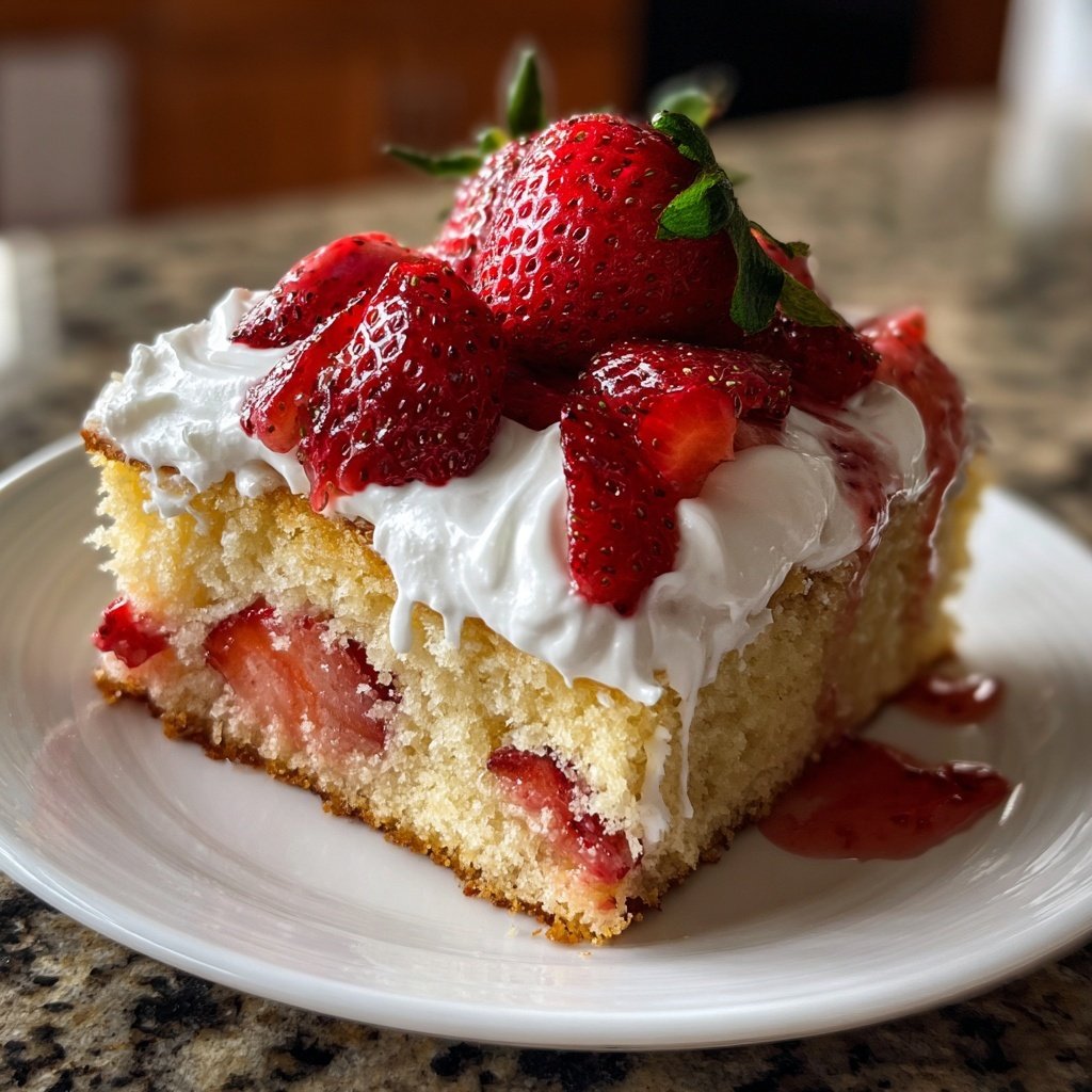Strawberry Shortcake Sheet Cake