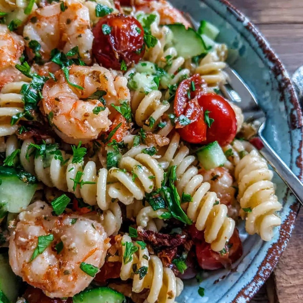 Easy Lunch Shrimp Pasta Salad