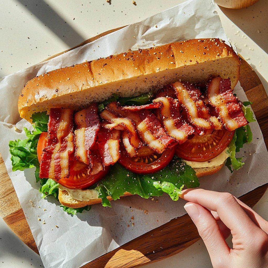 Healthy BLT Sandwich Lunch