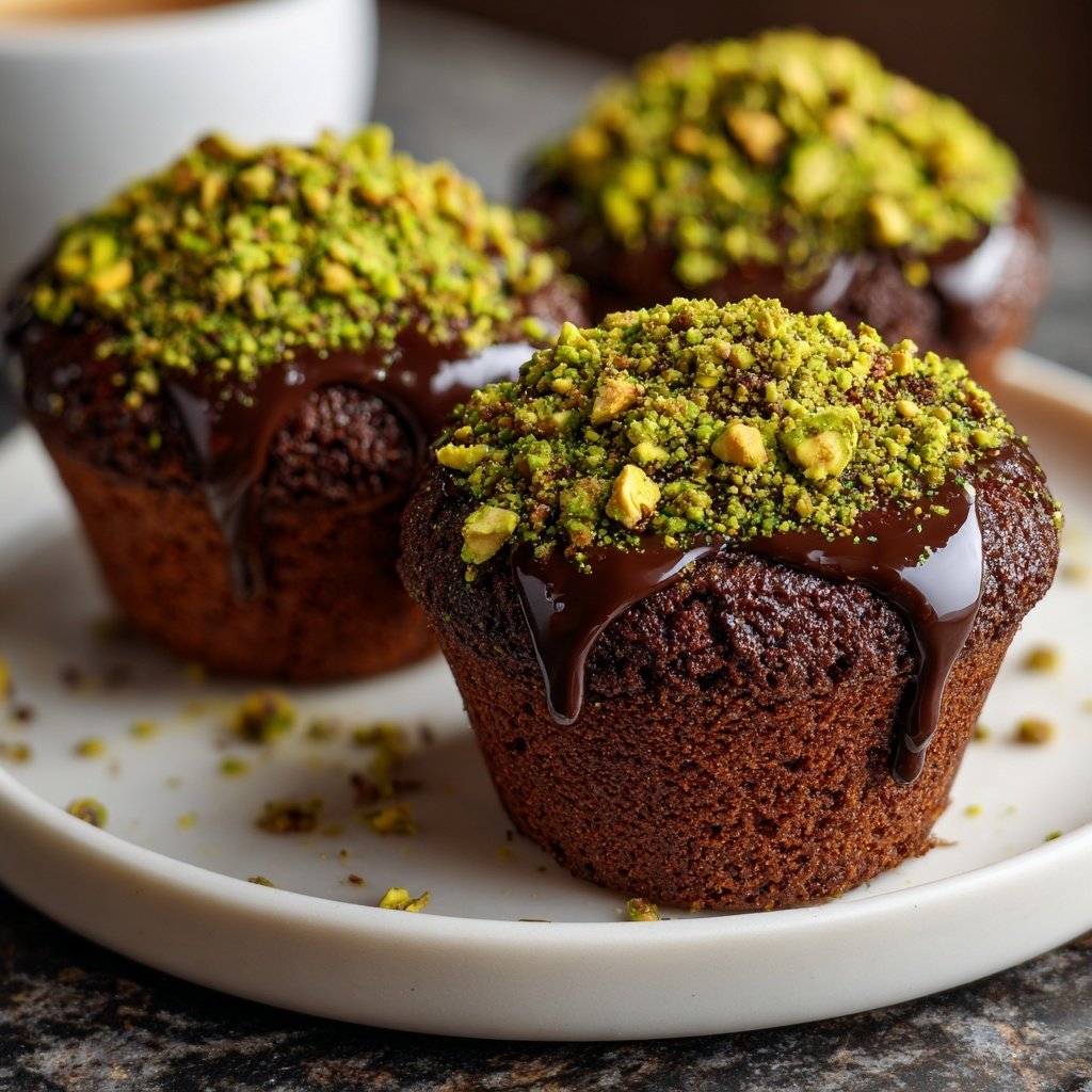 Chocolate Pistachio Cupcakes