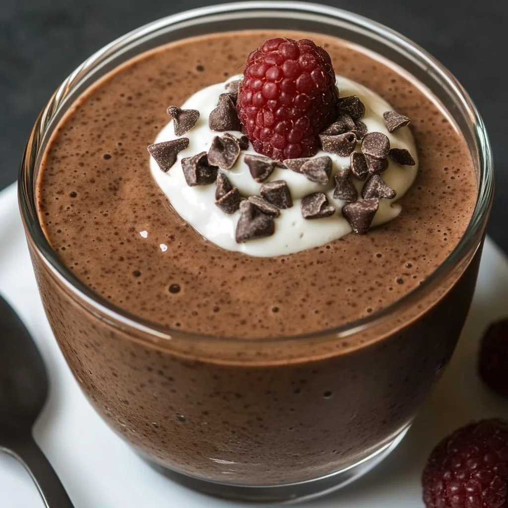High Protein Chocolate Chia Seed Pudding