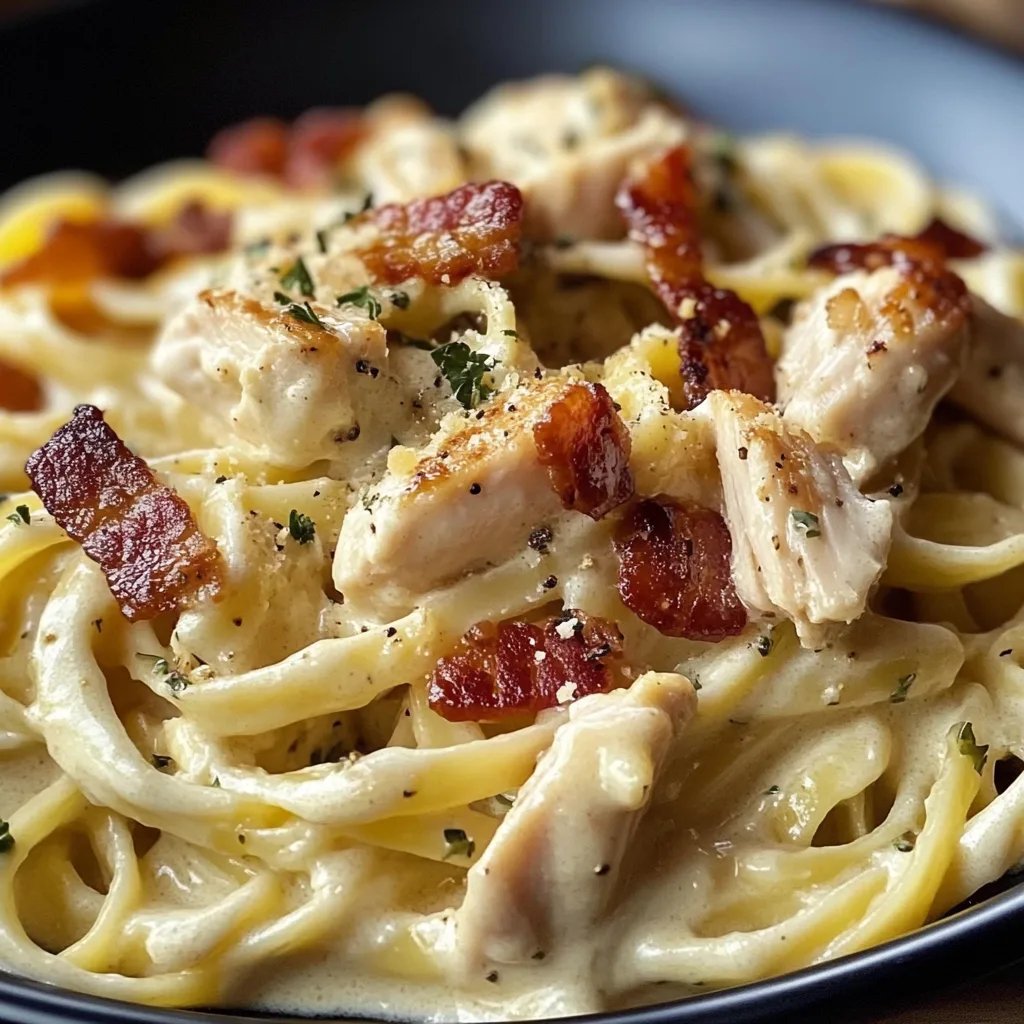 Creamy Chicken Bacon Ranch Pasta