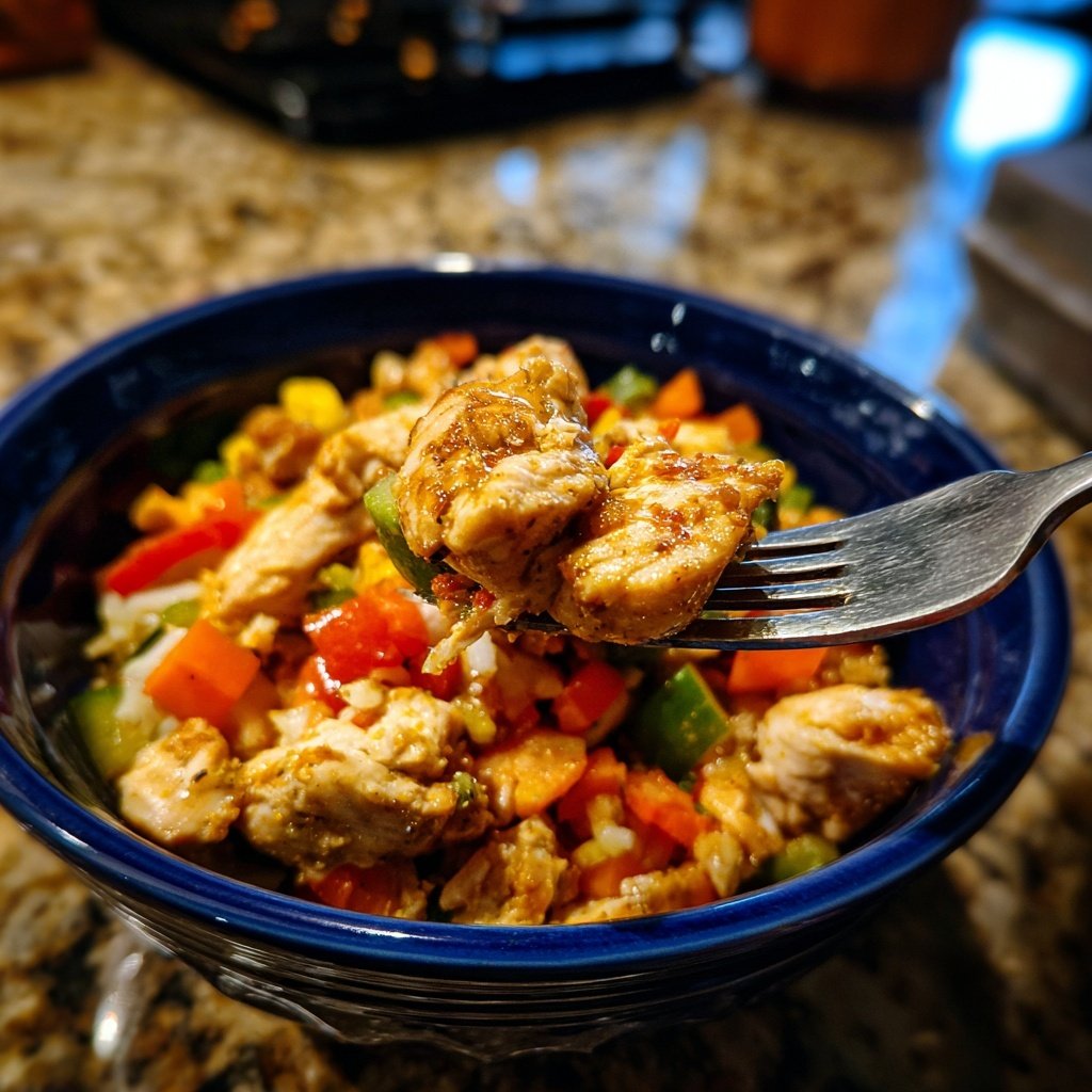 High Protein Chicken Rice Bowl