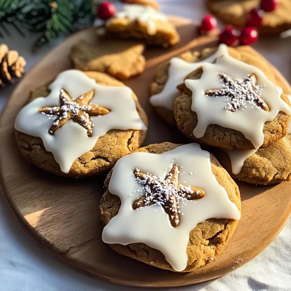 Soft Gingerbread Cookies with Maple Glaze