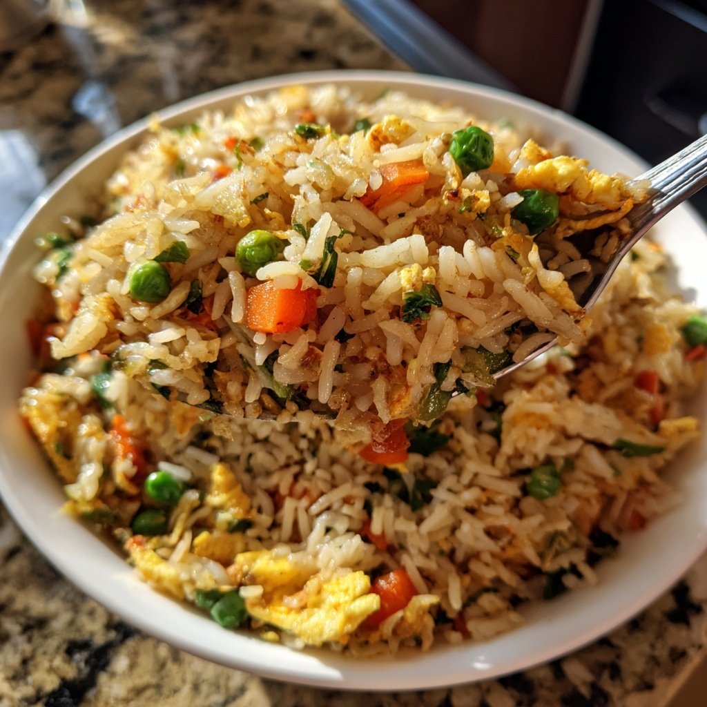 Simple Veggie Fried Rice Lunch