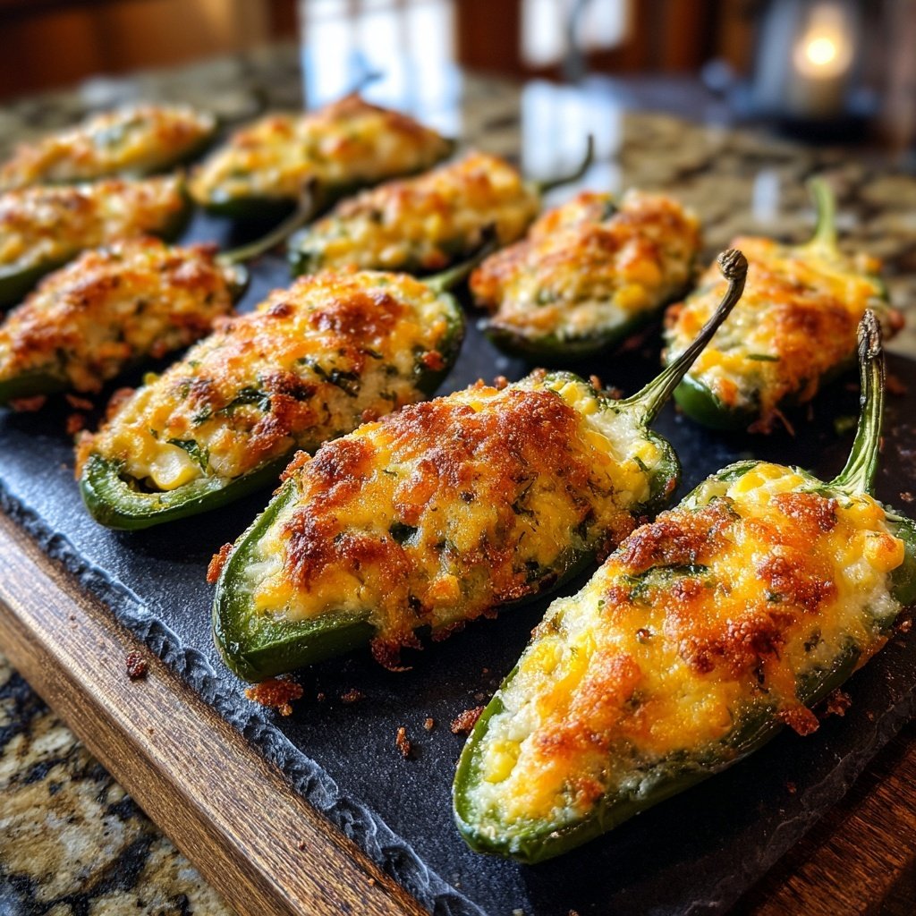 Jalapeno Poppers Stuffed with Corn
